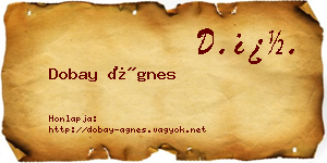 Dobay Ágnes névjegykártya